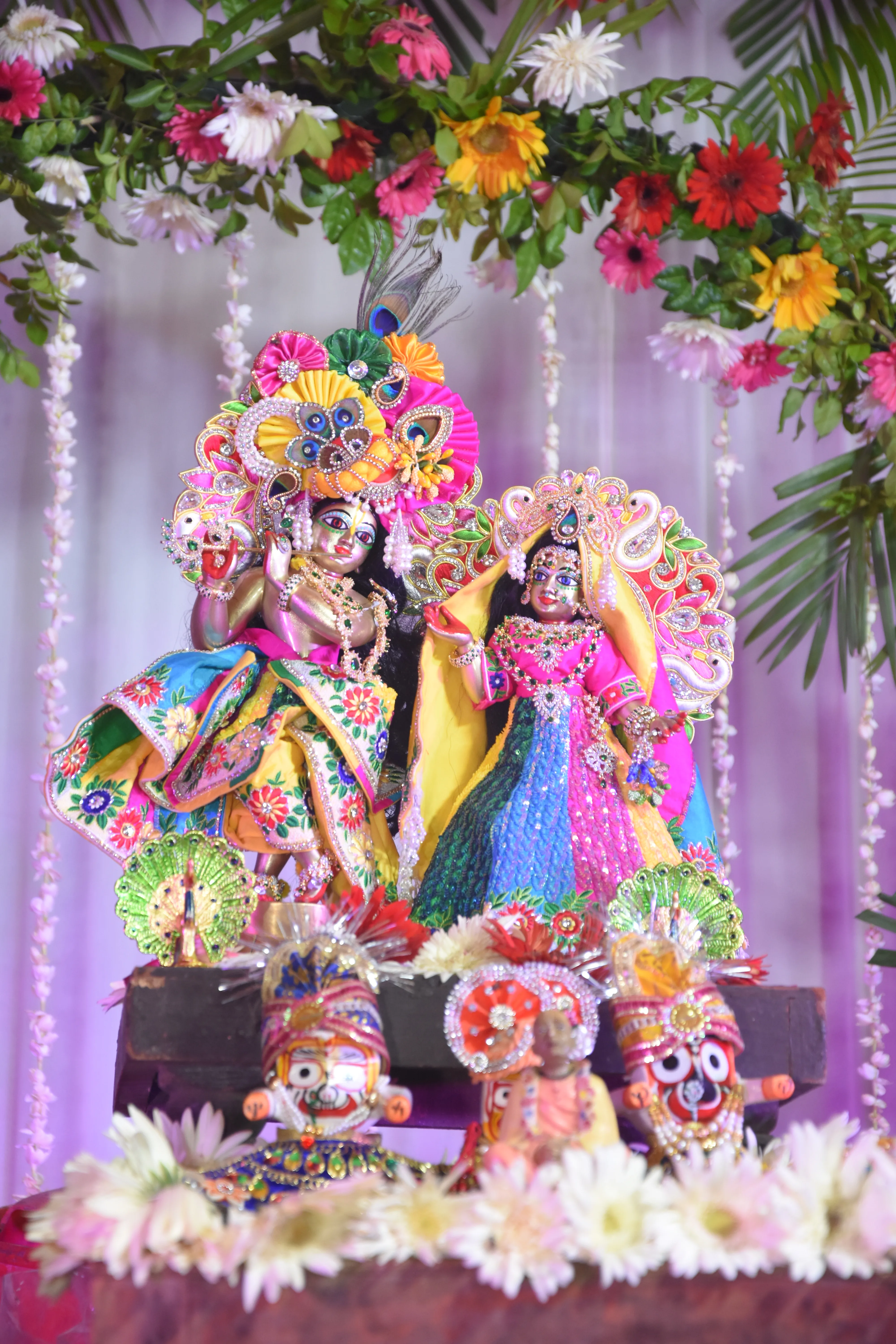 Sri Sri Radha Radharamanji adorned for Janmashtami