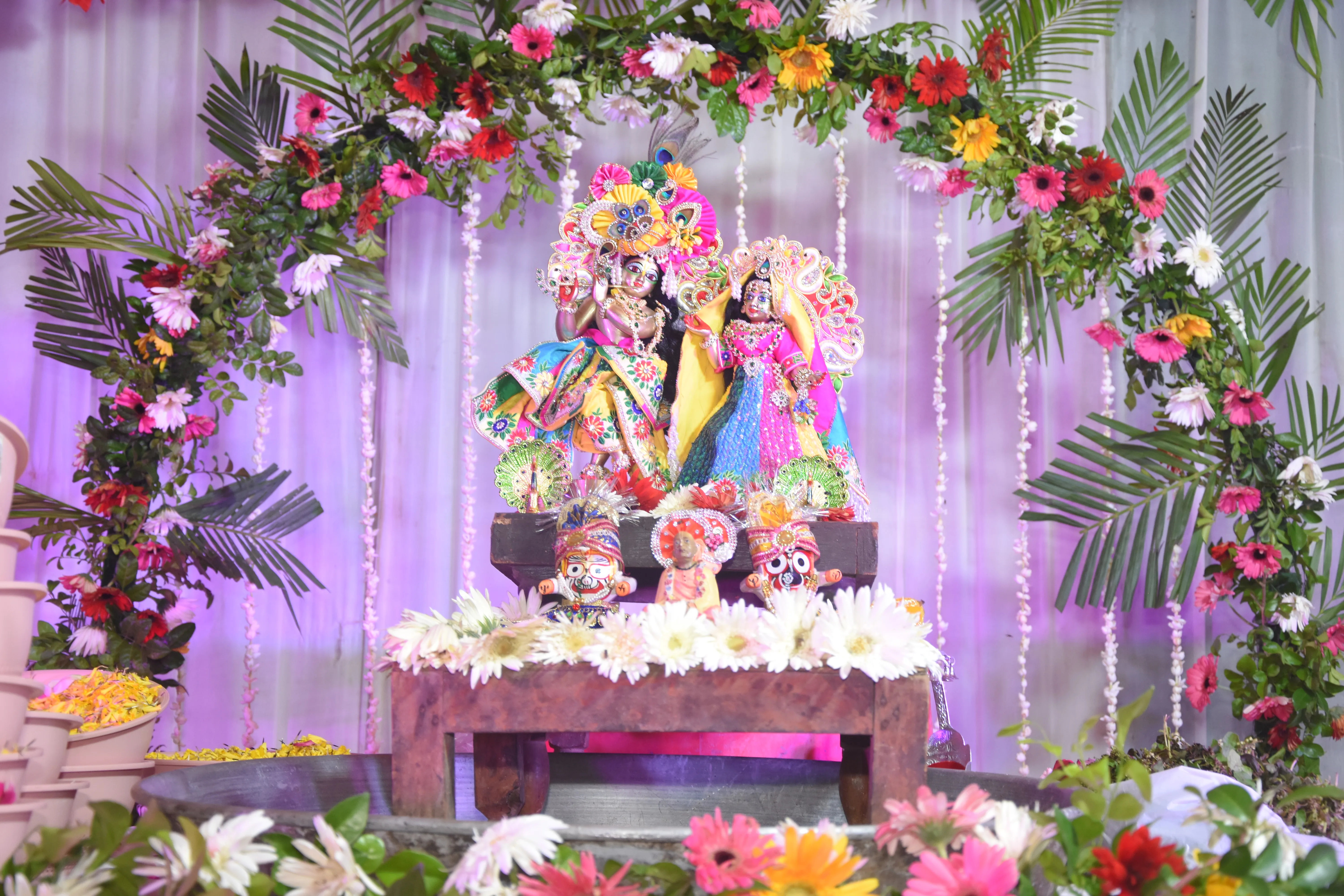 Devotees gathered for Janmashtami celebrations